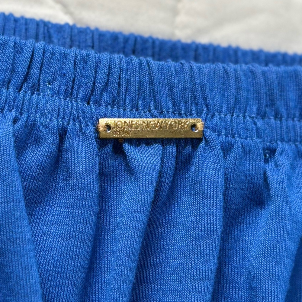 SOLD - Jones New York Royal Blue Strapless Crochet Hem Midi Dress Size L - Picture 9 of 9